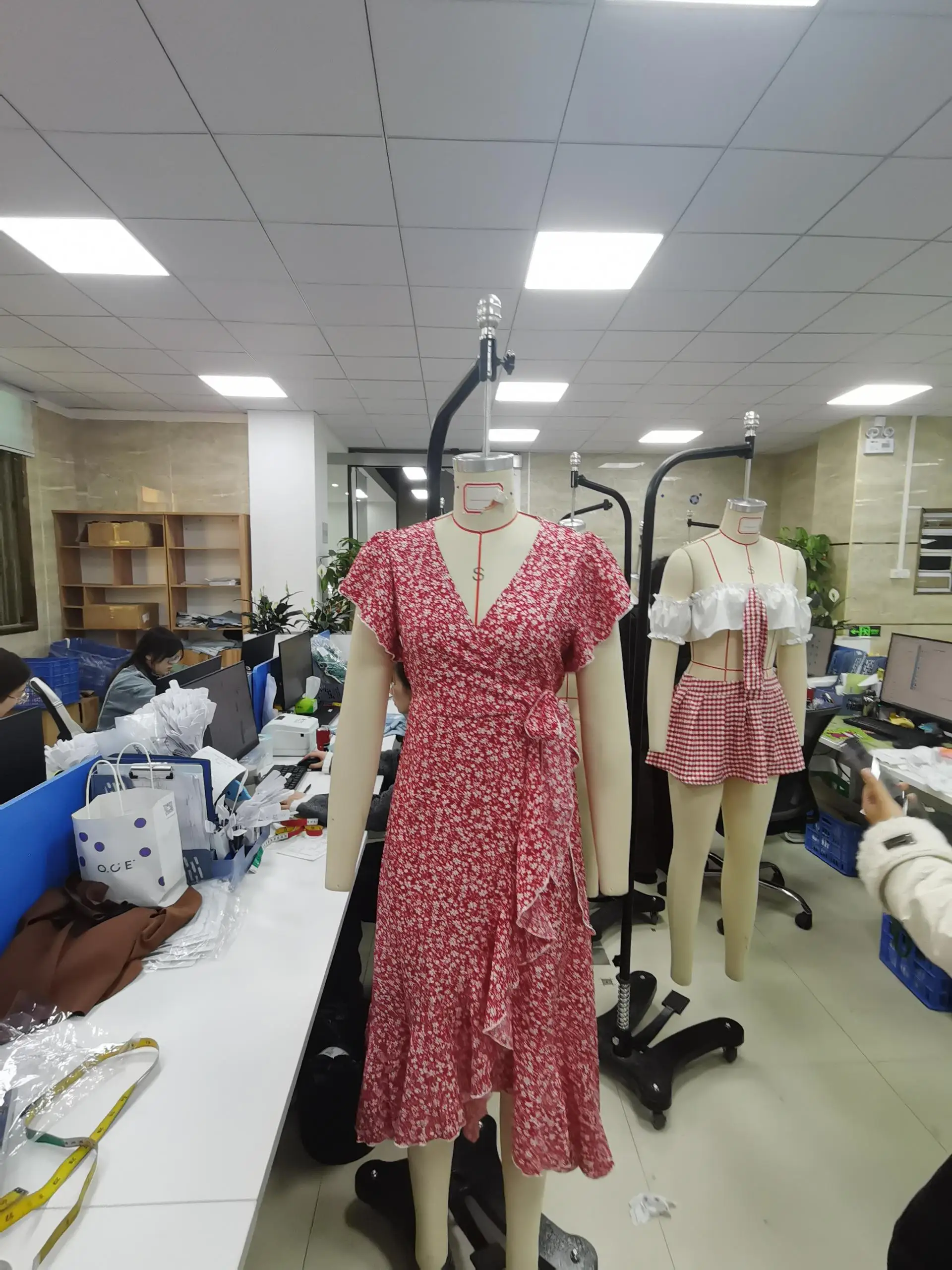 Women's Summer Flower Print Ruffle Dress Fashion 2025 Elegant Short Sleeve Wrap V Neck Tie Side Dresses - Image 6