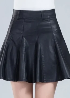 Woman Skirts Elegant Plus Size New Fashion Korean Style Genuine Real Leather Skirts High Waist Mini Skirt Womens Sexy Skirt