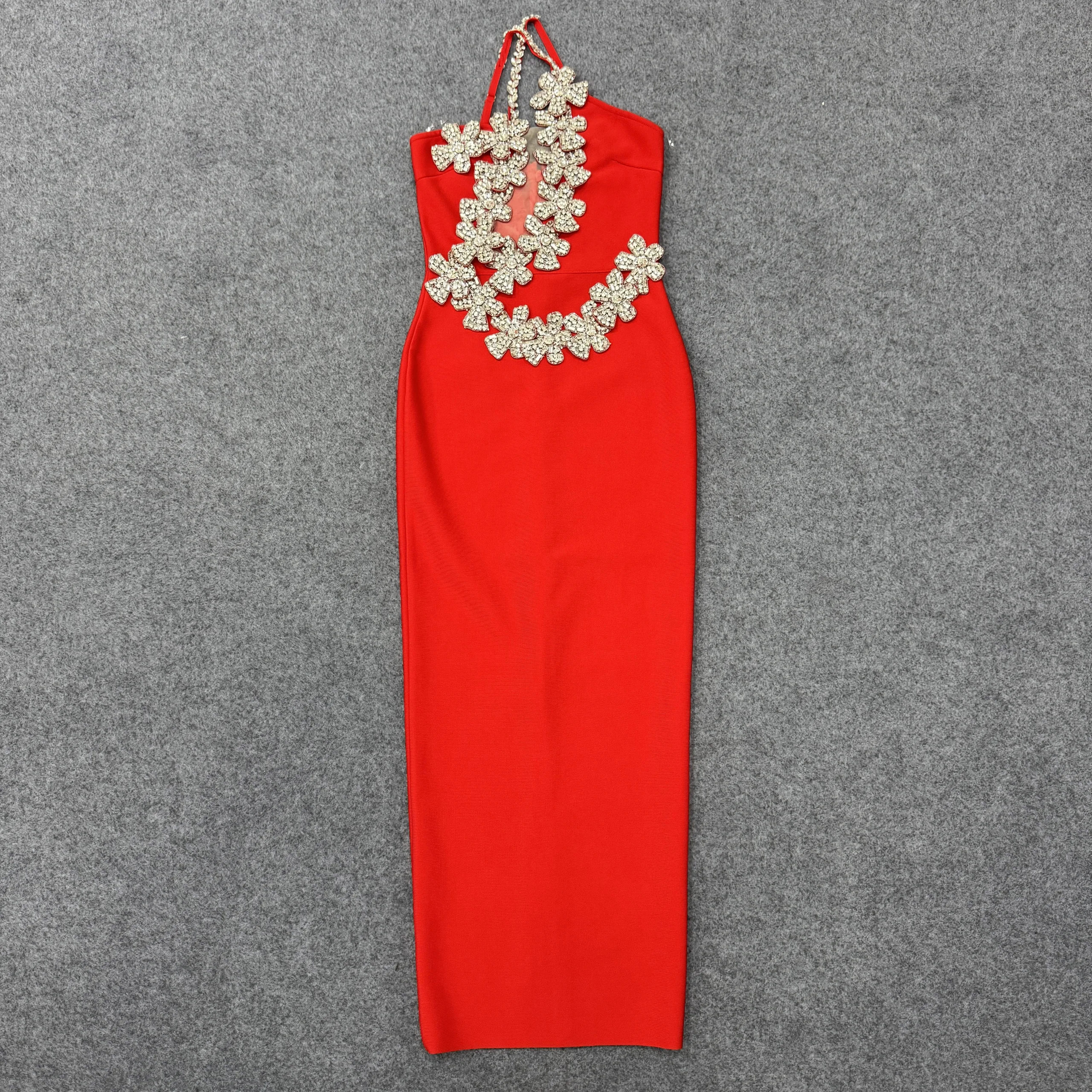 Women's Sexy White Backless Sequin Crystal Diamond Bodycon Bandage Dress Elegant Evening Club Party Birthday Gown - Image 6