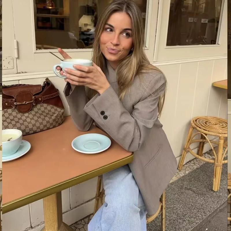 Women's Spring Blazers Blouse 2026 New Fashion Young Women's Elegant Travel Holiday Jackets Spring Street Sarm Blazers Jackets - Image 4