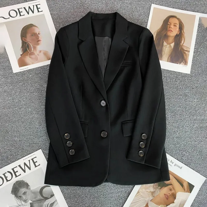 Elegant Office Lady Blazers for Women 2025 Fashion Long Sleeve Single Button Blazer Coats Female Top Suit Jackets Outerwears - Image 4