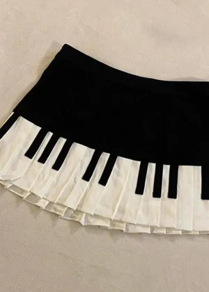 Summer Women Chic Patchwork Thin Skirts Lady Korean Slim Fit A-line Dress Girls Designer Retro Casual Short Skirts