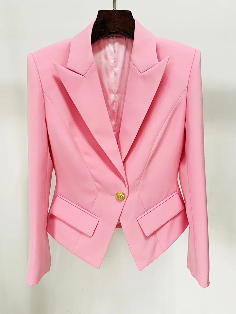 HIGH STREET Newest 2026 Designer Fashion Jacket Women's Slim Fitting Single Button Lapel Blazer 3 Colors - Image 5